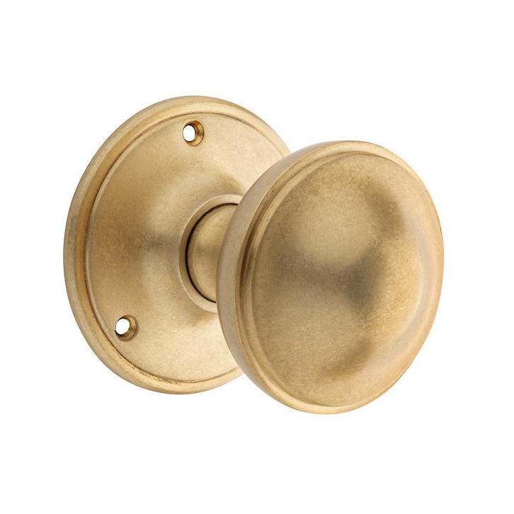 Draaibare deurknop 80mm in messing getrommeld, Doe-het-zelf en Bouw, Hang- en Sluitwerk, Overige typen, Nieuw, Koper of Messing