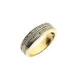 Gouden rijring met diamant | 0,20 ct. (gouden ring), Handtassen en Accessoires, Ringen, Gebruikt, Overige kleuren, Ophalen of Verzenden