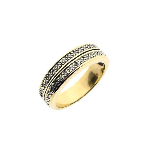 Gouden rijring met diamant | 0,20 ct. (gouden ring), Handtassen en Accessoires, Ringen, Dame, Met edelsteen, Overige kleuren, 17 tot 18