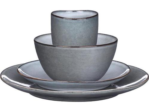 Mica Decorations Tabo Serviesset 4 Persoons - Grijs, Huis en Inrichting, Keuken | Servies, Nieuw, Verzenden