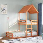 vidaXL Kinderbed met huisje massief grenenhout wasbruin, Verzenden, Nieuw