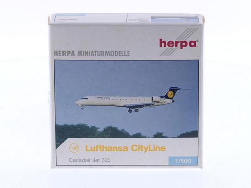 Schaal 1:500 Herpa 510394 Lufthansa CityLine Canadair Jet..., Hobby en Vrije tijd, Modelbouw | Vliegtuigen en Helikopters, Gebruikt