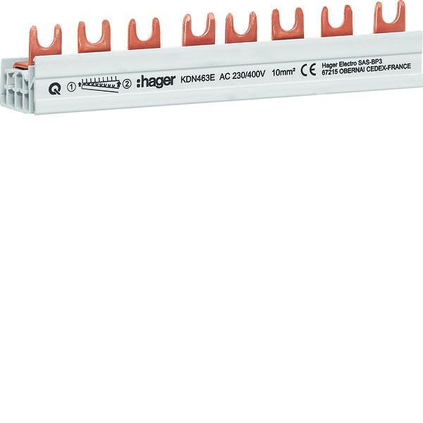 Hager Quickbusbar Kamrail - KDN463E, Doe-het-zelf en Bouw, Elektriciteit en Kabels, Verzenden