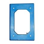 Kunststof dolly blauw 610x410x170 mm rubberen zwenkwielen, Ophalen of Verzenden