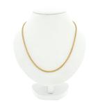 Gouden vossenstaart schakel ketting | 42,5 cm (unisex), Handtassen en Accessoires, Kettingen, Ophalen of Verzenden, Gebruikt, Overige kleuren