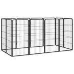 vidaXL Hondenkennel 12 panelen 50 x 100 cm gepoedercoat, Verzenden
