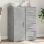 vidaXL Dressoir 59x39x80 cm bewerkt hout betongrijs, Verzenden, Nieuw