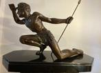 Jean de Roncour - sculptuur, Le guetteur - 37 cm - Zwart, Antiek en Kunst
