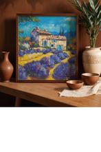 NOLAC - NOLAC (2025) - Le mas aux lavandes - Huile sur, Antiek en Kunst, Kunst | Schilderijen | Modern