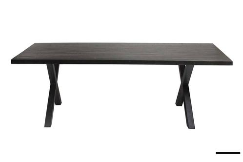 Eetkamertafel- Exotisch Hout Magnolia- 200X100Cm- Zwart, Huis en Inrichting, Tafels | Eettafels, Nieuw, Ophalen of Verzenden