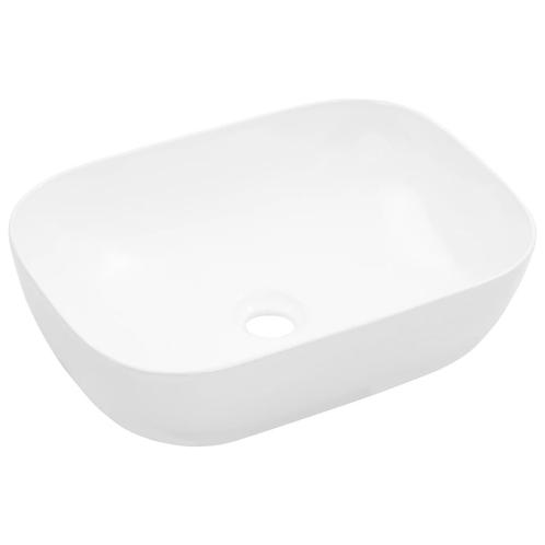 vidaXL Wastafel 45,5x32x13 cm keramiek wit, Doe-het-zelf en Bouw, Sanitair, Nieuw, Verzenden