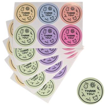 Fako Bijoux® - Thank You Stickers Op Vel - 40mm - Thank You, Verzenden
