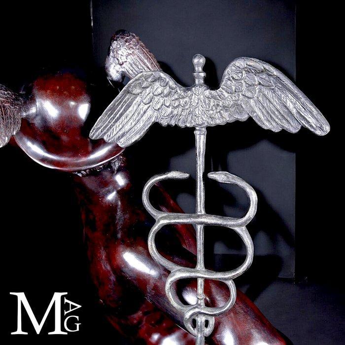 Beeld, Mercurio - 184 cm - Mercurius - Bronzen beeldhouwwerk, Antiek en Kunst, Antiek | Overige Antiek