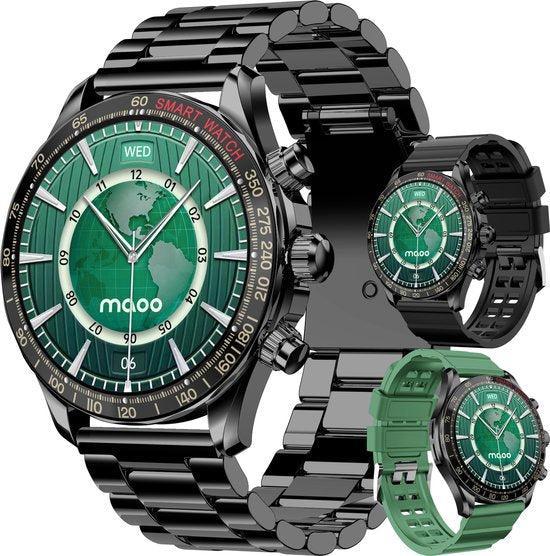 2dekans | Maoo Titan AMOLED Smartwatch Heren - Roestvrij, TV, Hi-fi & Vidéo, Photo | Sacs pour appareil, Enlèvement ou Envoi
