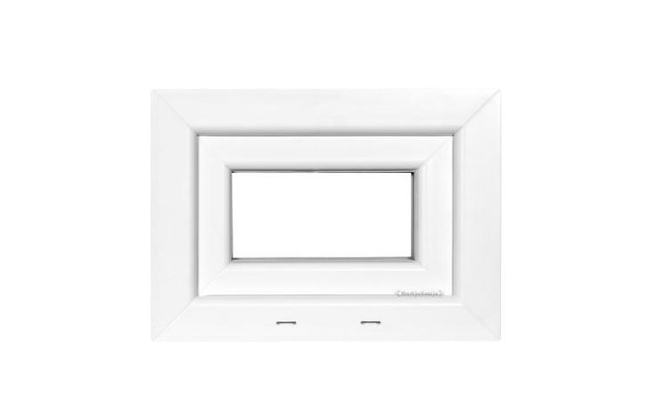 PVC raam kiep b60xh40 cm wit stomp Hoogrendement Hr++, Doe-het-zelf en Bouw, Glas en Ramen, Dubbelglas, Nieuw, Gevelraam of Ruit