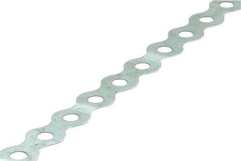 Bandijzer gegolfd, geperforeerd, verzinkt 12 x 0.70m (10 m), Doe-het-zelf en Bouw, Hang- en Sluitwerk, Klink of Kruk, Nieuw, Overige materialen