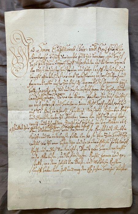 Simon Herschel Haim - Kaufbrief eines Schutzjuden ev. namens, Verzamelen, Film en Tv