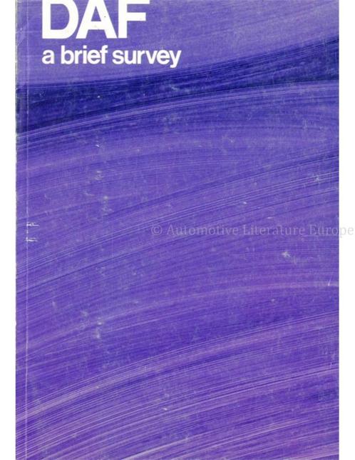 DAF, A BRIEF SURVEY, Livres, Autos | Livres
