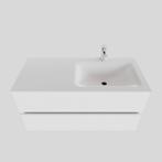 Badkamermeubel Solid Surface BWS Oslo 100x46 cm Rechts Mat, Ophalen of Verzenden, Nieuw, Bad
