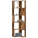 vidaXL Boekenkast 5-laags hoek 50x50x179 cm bewerkt hout oud, Huis en Inrichting, Kasten | Boekenkasten, Verzenden, Nieuw