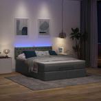 vidaXL Ottoman bed met matras en LEDs 140x200 cm stof, Huis en Inrichting, Slaapkamer | Bedden, Verzenden, Nieuw