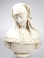 Buste, Virgin Mary - 46 cm - Marmer