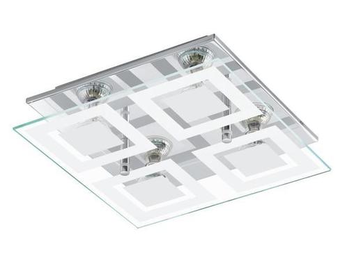 Veiling - EGLO Almana plafondlamp 4-lichts chroom/wit, Huis en Inrichting, Lampen | Plafondlampen, Gebruikt