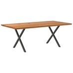 vidaXL Eettafel rechthoekig 200x100x74 cm massief eikenhout, Huis en Inrichting, Tafels | Eettafels, Verzenden, Nieuw