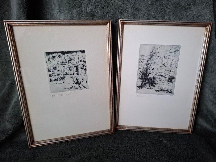 Leonardo Castellani (1896-1984) - Due incisioni, Antiquités & Art, Antiquités | Autres Antiquités