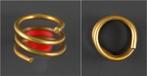 Ca 1000-700bc Luristan goud coil hair ring goud, Verzenden