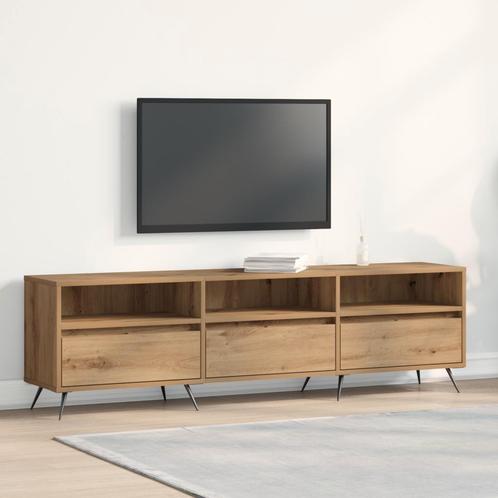 vidaXL TV-meubel Artisan Eiken 150x30x44,5 cm Bewerkt Hout, Huis en Inrichting, Kasten |Televisiemeubels, Nieuw, Verzenden