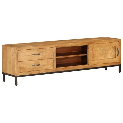 vidaXL Tv-meubel 140x30x40 cm massief mangohout, Huis en Inrichting, Kasten |Televisiemeubels, Nieuw, Verzenden