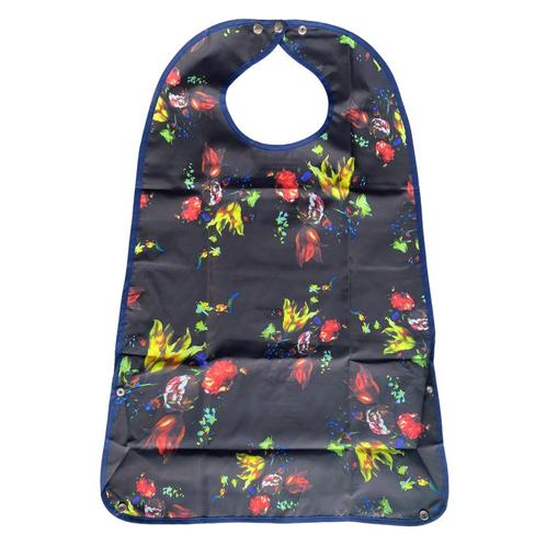 Wasbare slab volwassenen met opvangbak - Gekleurde bloemen, Diversen, Verpleegmiddelen, Ophalen of Verzenden