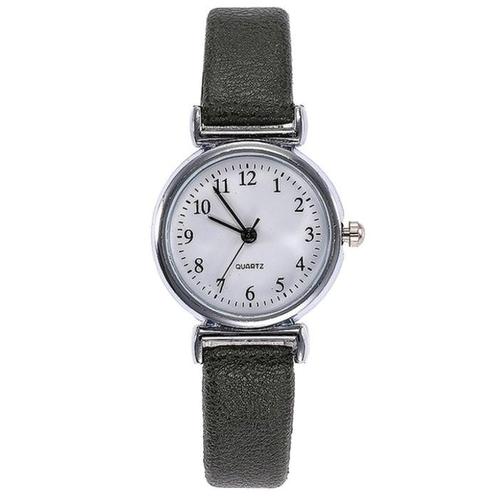 Fako® - Horloge - Ø 26mm - Zilverkleurig - Donkergroen, Handtassen en Accessoires, Horloges | Dames, Verzenden