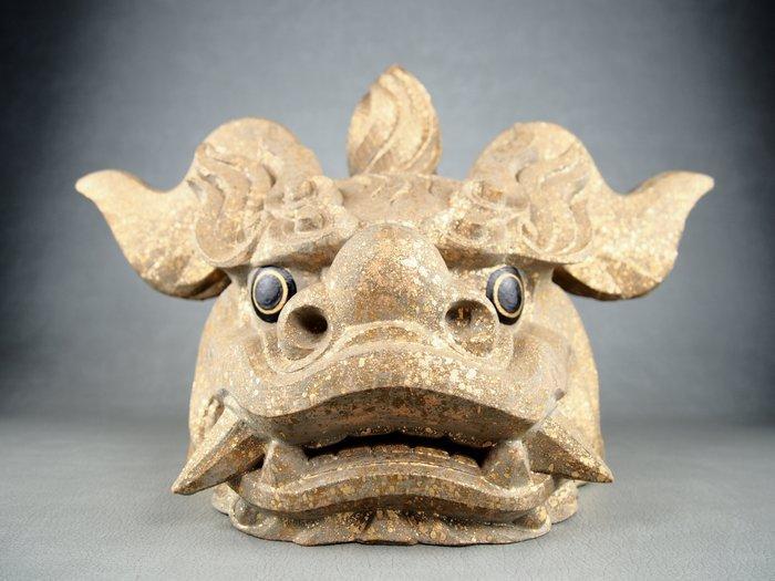 Lion head  Lion dance  - Porselein, Leeuwenkop gemaakt, Antiek en Kunst, Antiek | Overige Antiek