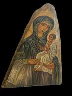 Icoon - Moeder Gods - Hout - Handgeschilderd - 21 x 40 cm