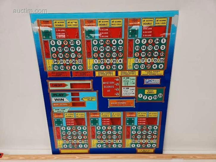 4x Frontplaat bingo/gokautomaat Wimi, Diversen, Overige Diversen, Ophalen