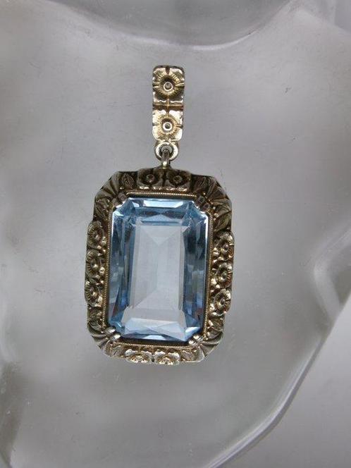 Zilver - Hanger - Art Deco-spinel, Antiek en Kunst, Kunst | Designobjecten