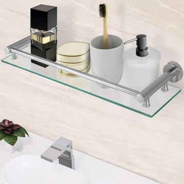 Aquamarin Glazen Badkamerplank - Wandplank - set van 2 - 50 beschikbaar voor biedingen