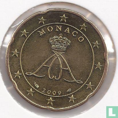 Monaco 20 cent 2009, Postzegels en Munten, Munten | Europa | Euromunten, Losse munt, 20 cent, Monaco, Verzenden