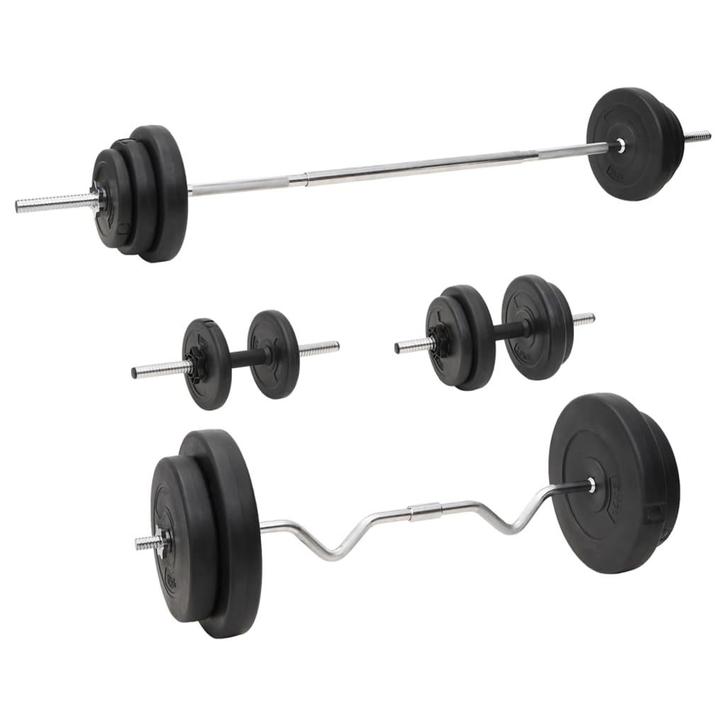vidaXL Halterset met gewichten 90 kg, Sport en Fitness, Fitnessmaterialen, Nieuw, Verzenden