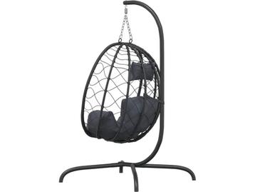 vidaXL Hangstoel met kussen poly rattan en staal beschikbaar voor biedingen