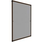 tectake Vliegenhor voor raamkozijnen - 100 x 120 cm, bruin, Doe-het-zelf en Bouw, Deuren en Vliegenramen, Verzenden, Nieuw