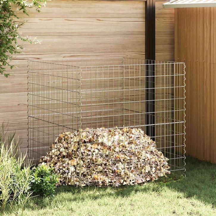 vidaXL Composter Grijs Staal, Tuin en Terras, Tuinhekken en Hekwerk, Nieuw, Verzenden