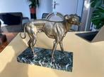 sculptuur, statue of a dog (Greyhound) - 23 cm - Brons, Antiek en Kunst, Antiek | Keramiek en Aardewerk