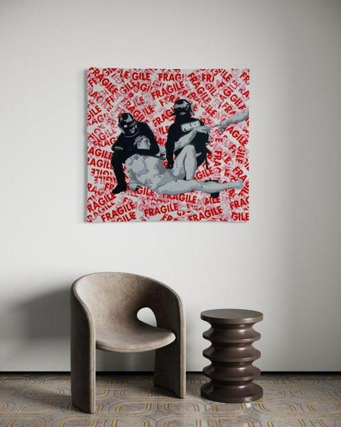 Sinao (1981) - Adams Riot [100% handmade], Antiek en Kunst, Kunst | Schilderijen | Modern