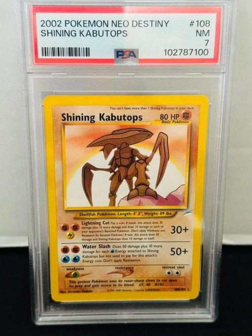 Pokémon - 1 Graded card - Shining kabutops - PSA 7, Hobby en Vrije tijd, Verzamelkaartspellen | Pokémon