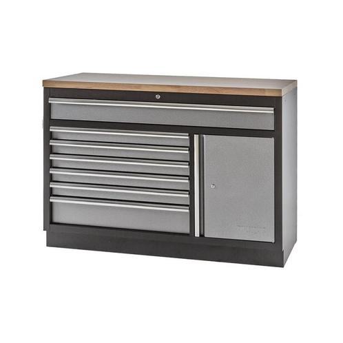Werkplaatskast / werkbank met 7 laden + draaideurkast met, Doe-het-zelf en Bouw, Werkbanken, Ophalen of Verzenden