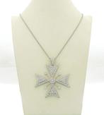 Zonder minimumprijs - Ketting met hanger - 18 karaat Witgoud