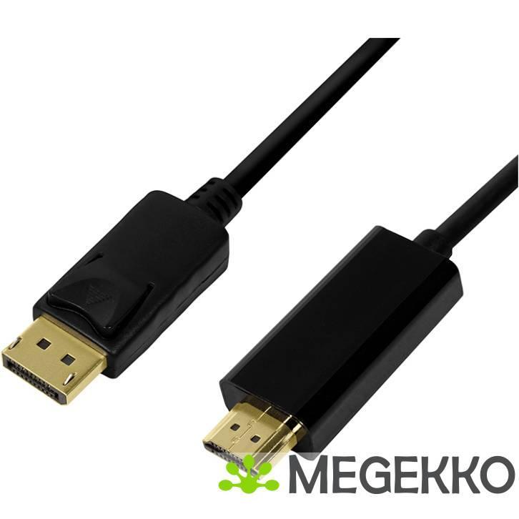 LogiLink CV0128 DisplayPort kabel 3 m HDMI Zwart, Informatique & Logiciels, Ordinateurs & Logiciels Autre, Envoi